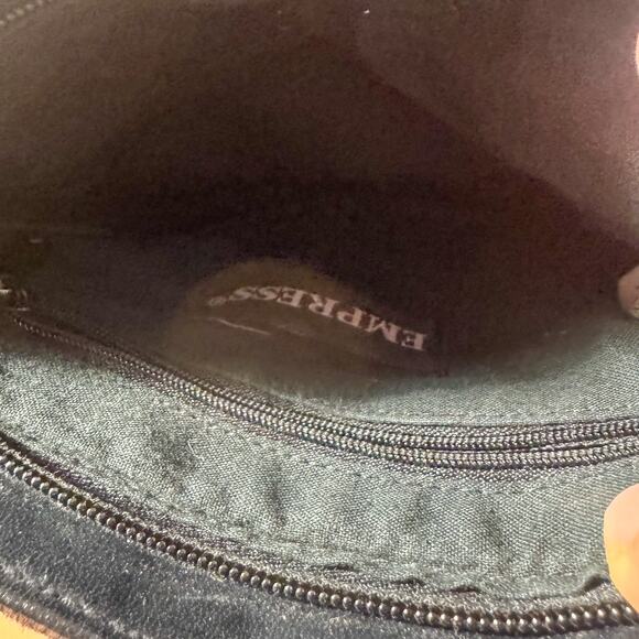 Vintage 90s Y2K EMPRESS Leopard Print Suede Crossbody Bag | Mini Shoulder Purse - Picture 5 of 6